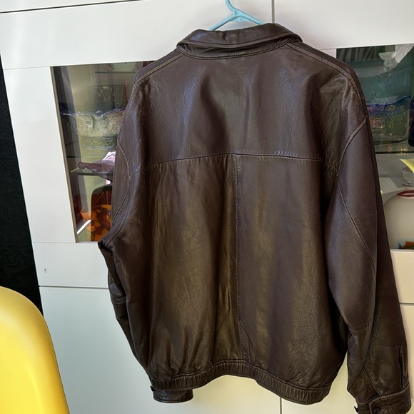 Vintage Polo Ralph Lauren Bomber Jacket Coat Brown Soft Leather - Picture 3 of 10